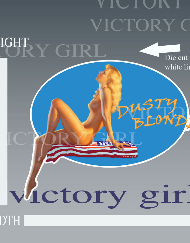 Dusty Blonde - USA Flag Vinyl Decal Sticker