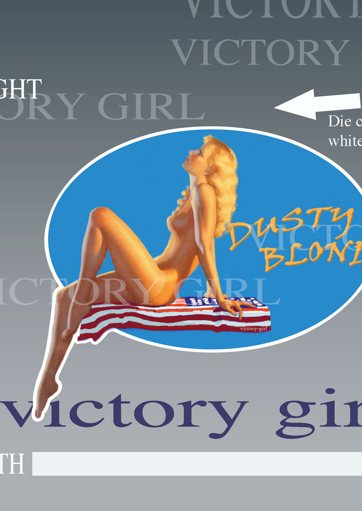 Dusty Blonde - USA Flag Vinyl Decal Sticker
