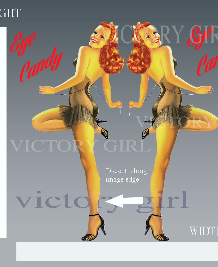 Eye Candy Nose Art Vinyl Decal Sticker