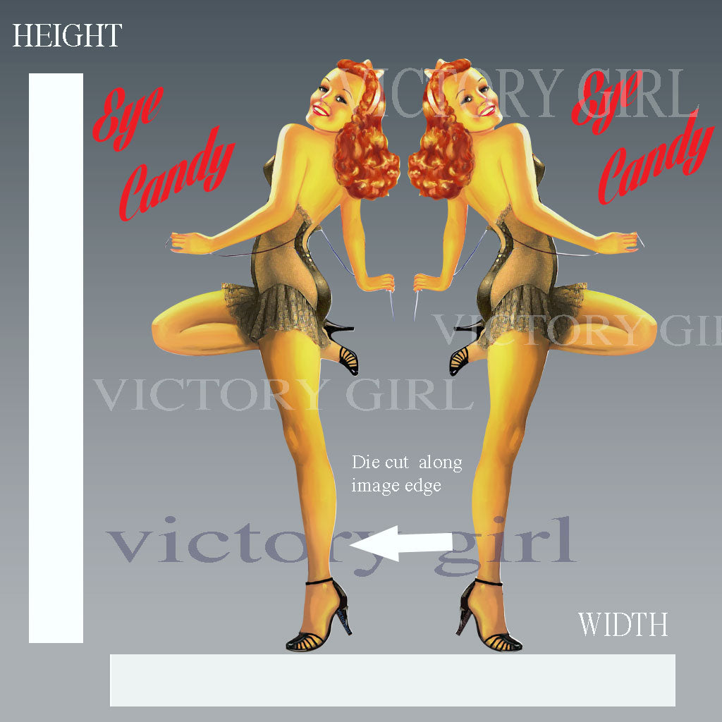 Eye Candy Nose Art Vinyl Decal Sticker