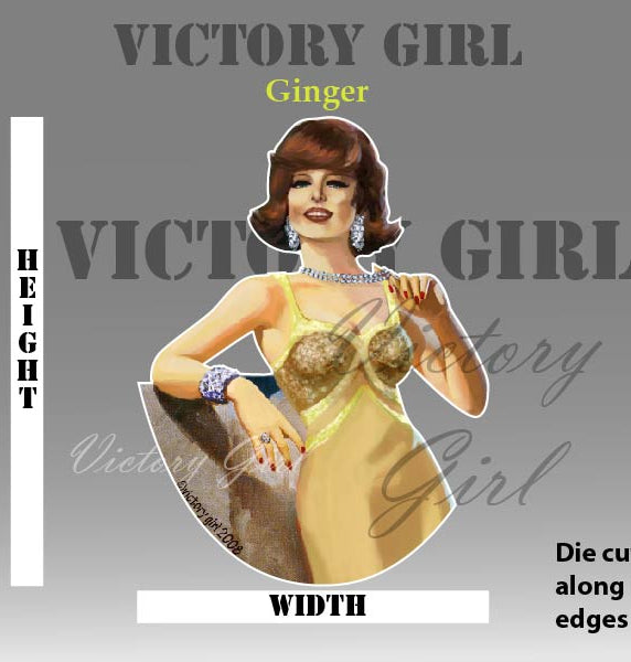 Ginger Nose Art Vinyl Decal Sticker