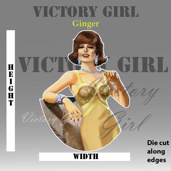 Ginger Nose Art Vinyl Decal Sticker