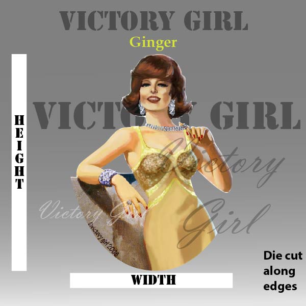 Ginger Nose Art Vinyl Decal Sticker