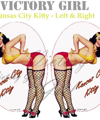 Kansas City Kitty Nose Art Vinyl Decal Sticker