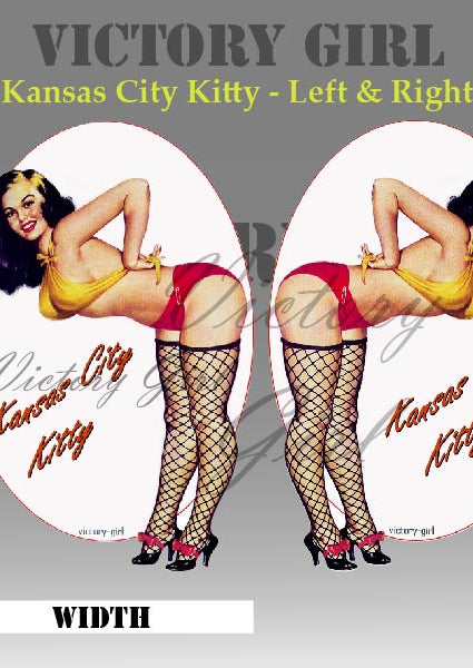 Kansas City Kitty Nose Art Vinyl Decal Sticker