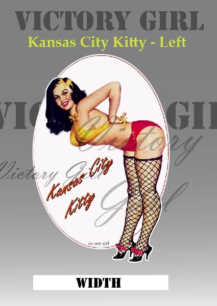 Kansas City Kitty Nose Art Vinyl Decal Sticker