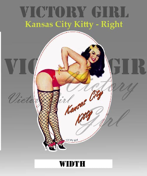 Kansas City Kitty Nose Art Vinyl Decal Sticker