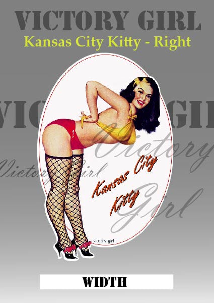 Kansas City Kitty Nose Art Vinyl Decal Sticker