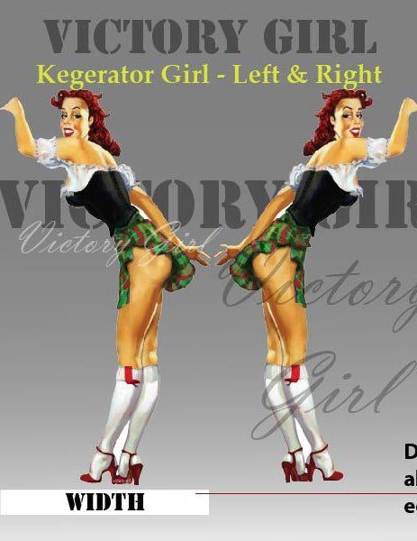 Kegerator Girl Nose Art Vinyl Decal Sticker