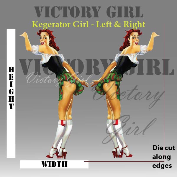Kegerator Girl Nose Art Vinyl Decal Sticker
