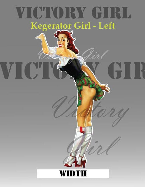 Kegerator Girl Nose Art Vinyl Decal Sticker