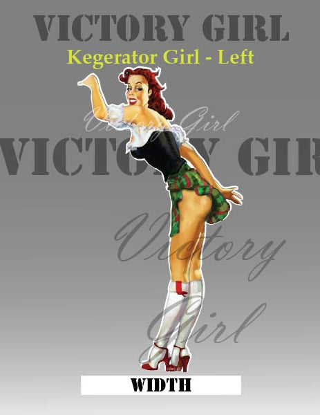 Kegerator Girl Nose Art Vinyl Decal Sticker