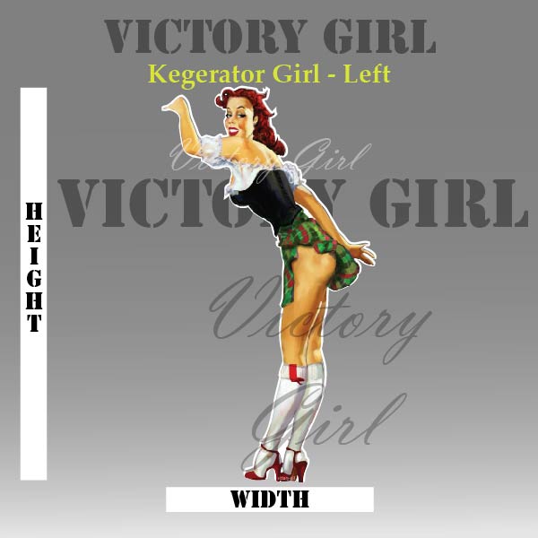 Kegerator Girl Nose Art Vinyl Decal Sticker
