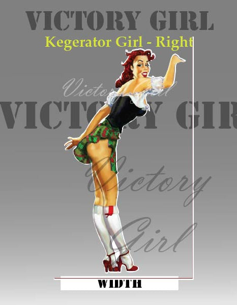 Kegerator Girl Nose Art Vinyl Decal Sticker