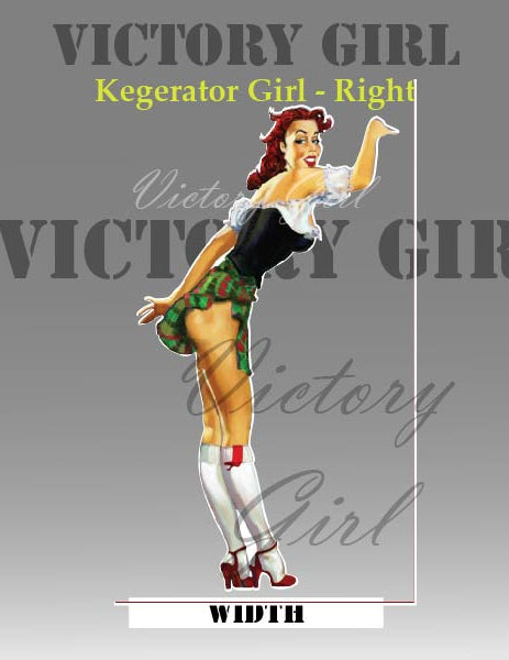 Kegerator Girl Nose Art Vinyl Decal Sticker