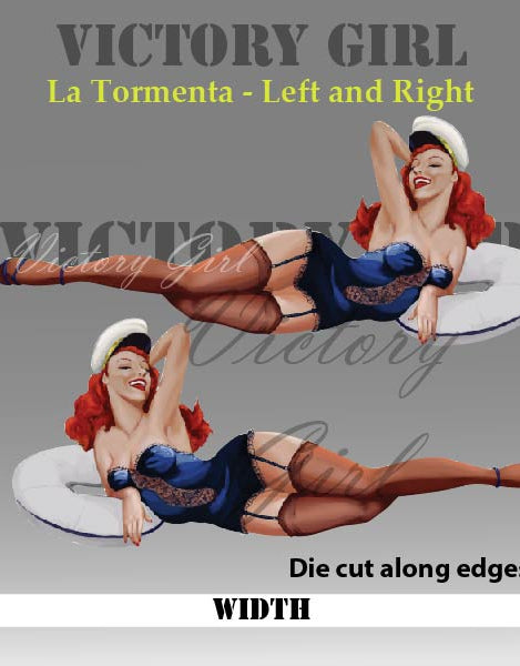 La Tormenta Nose Art Vinyl Decal Sticker