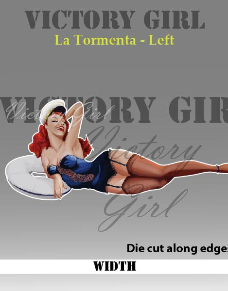 La Tormenta Nose Art Vinyl Decal Sticker