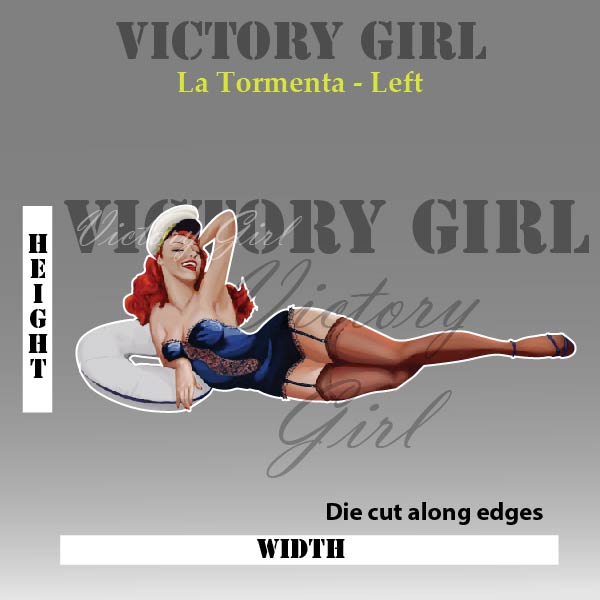 La Tormenta Nose Art Vinyl Decal Sticker