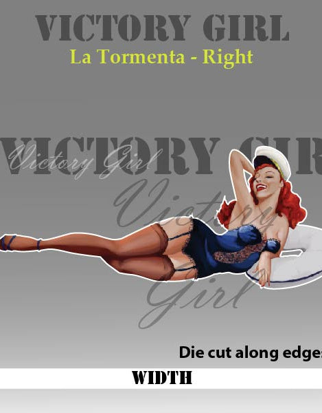 La Tormenta Nose Art Vinyl Decal Sticker