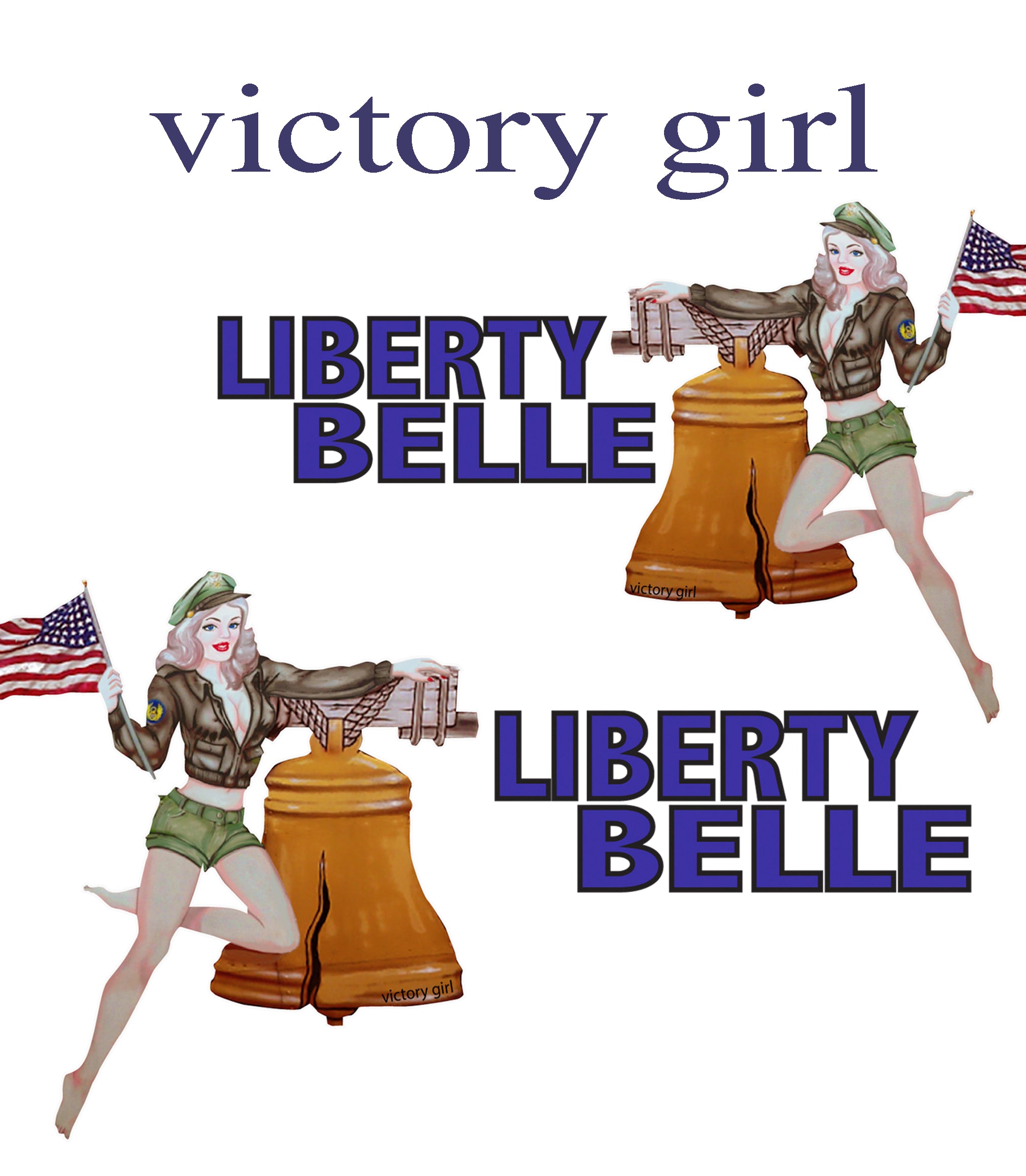 Liberty Belle Nose Art Vinyl Decal Sticker
