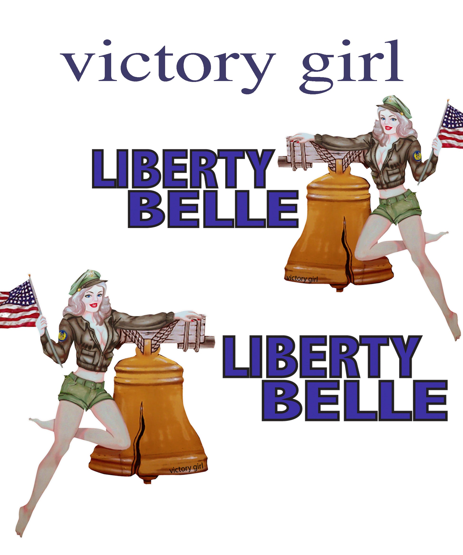 Liberty Belle Nose Art Vinyl Decal Sticker