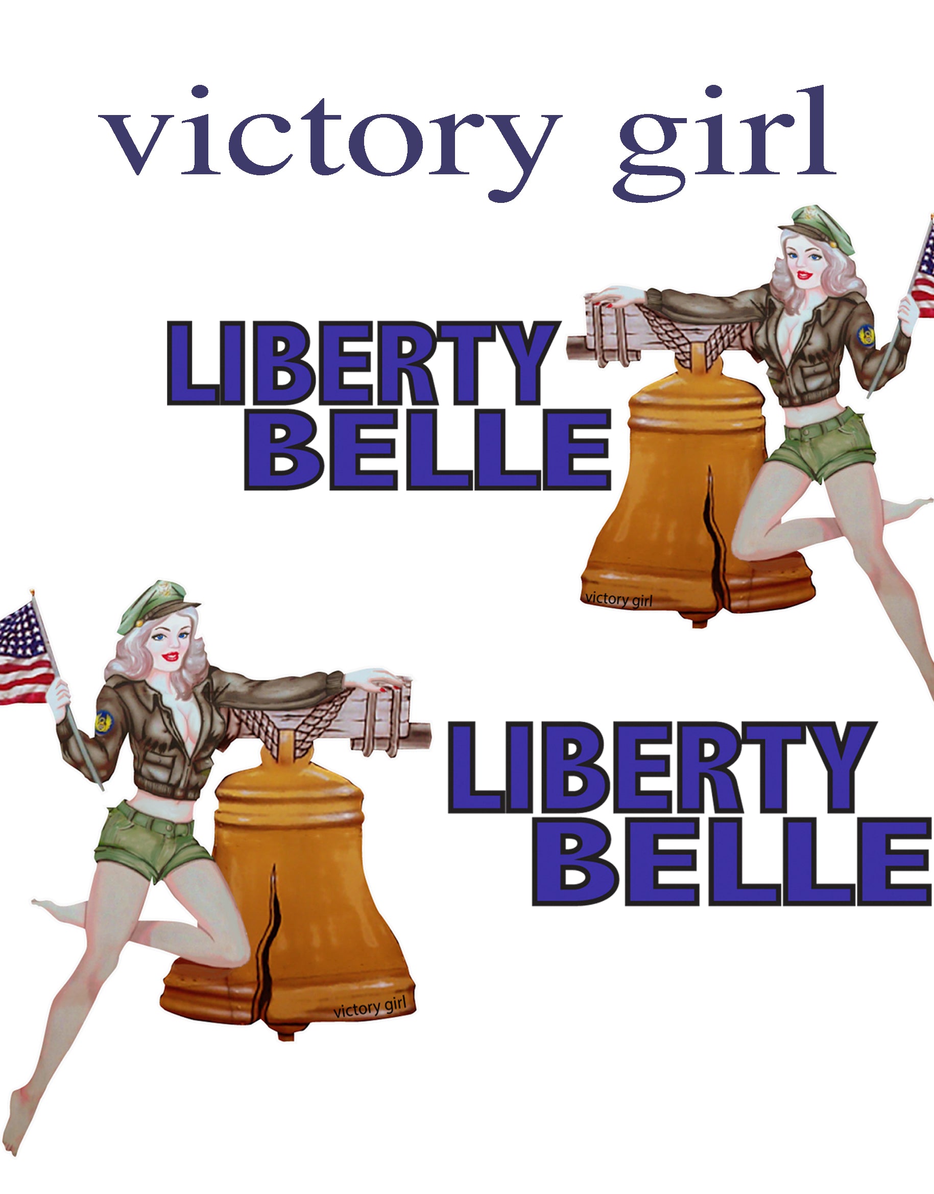 Liberty Belle Nose Art Vinyl Decal Sticker