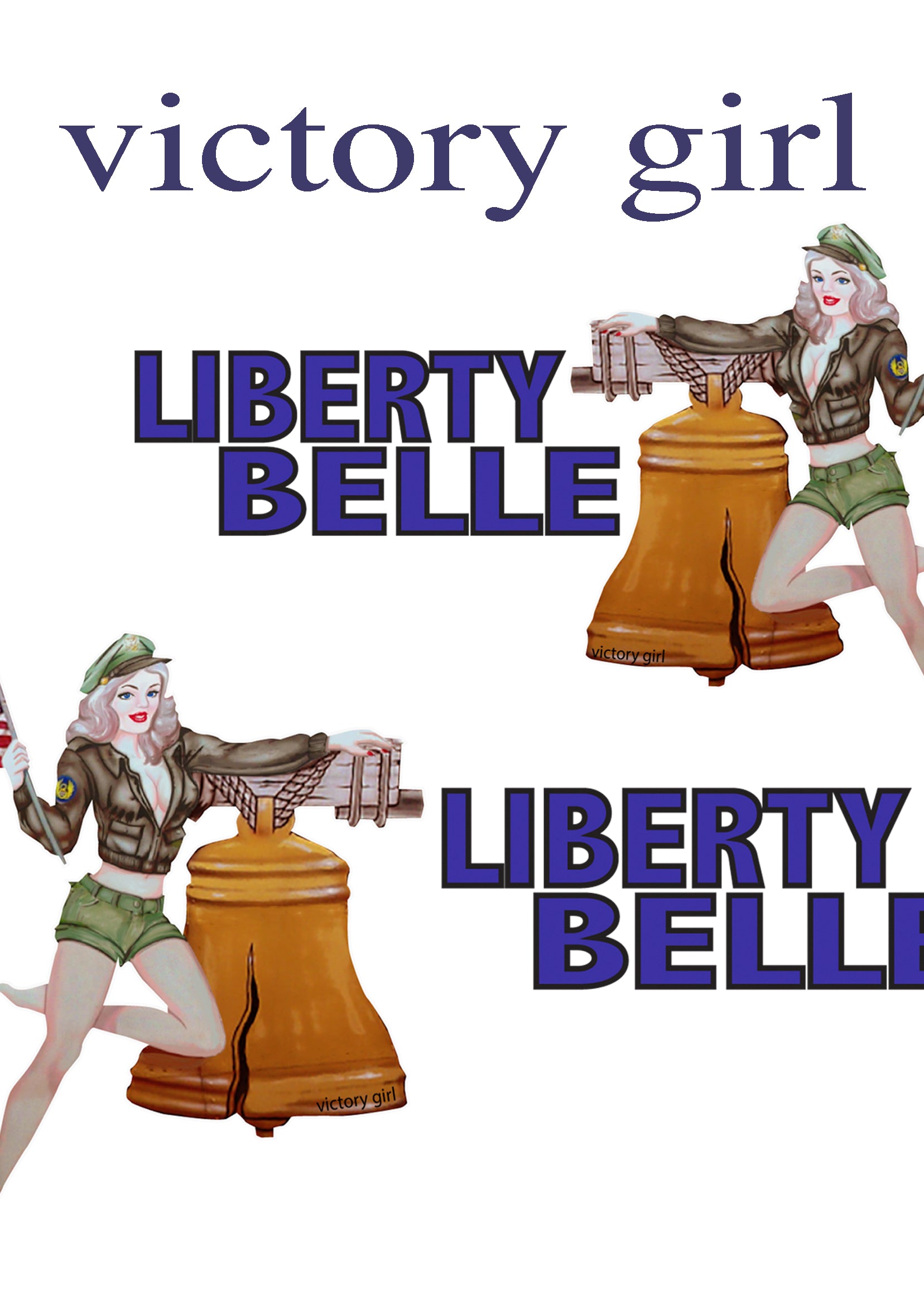 Liberty Belle Nose Art Vinyl Decal Sticker