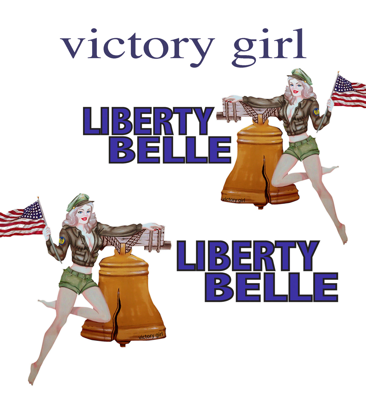 Liberty Belle Nose Art Vinyl Decal Sticker