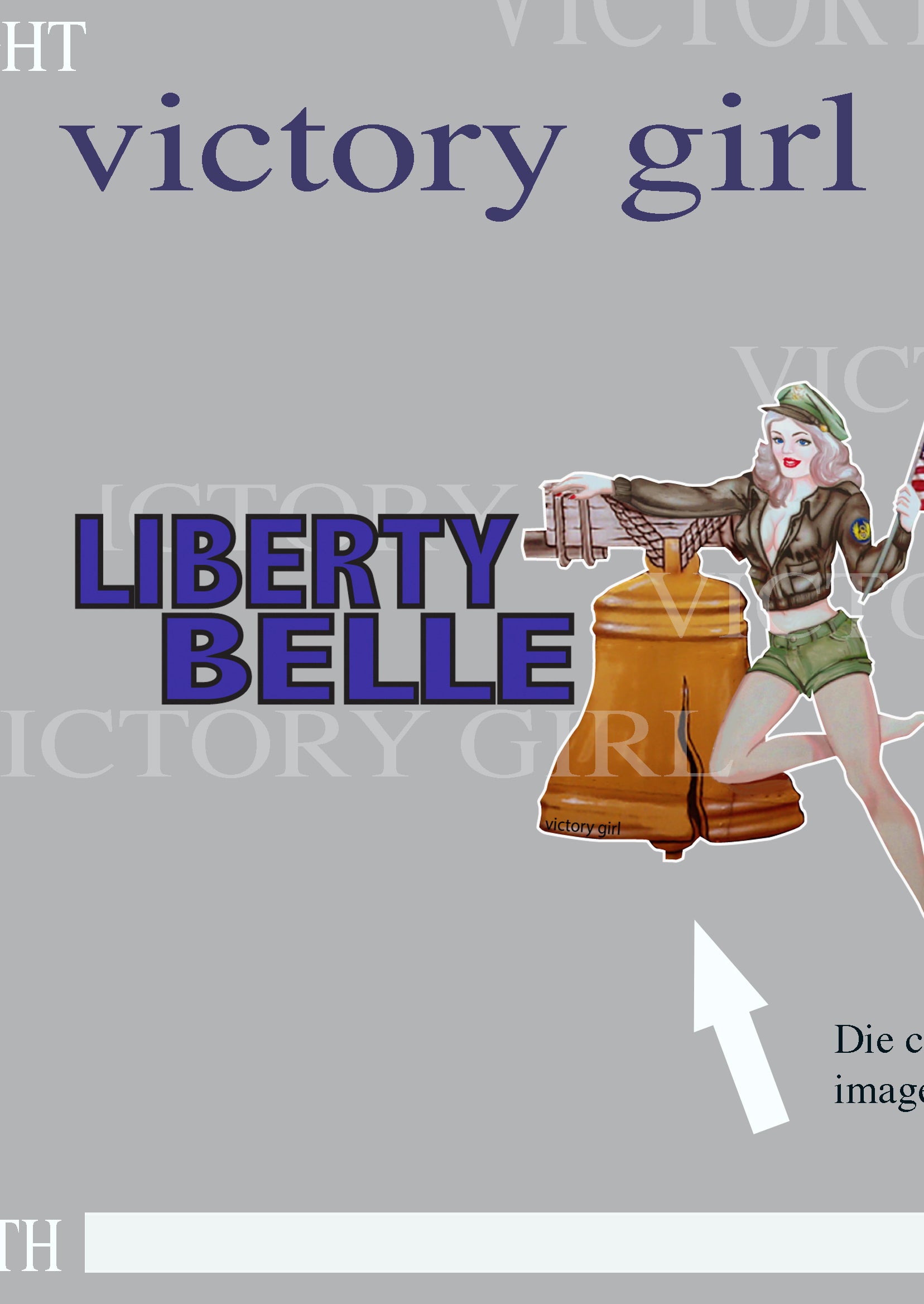 Liberty Belle Nose Art Vinyl Decal Sticker