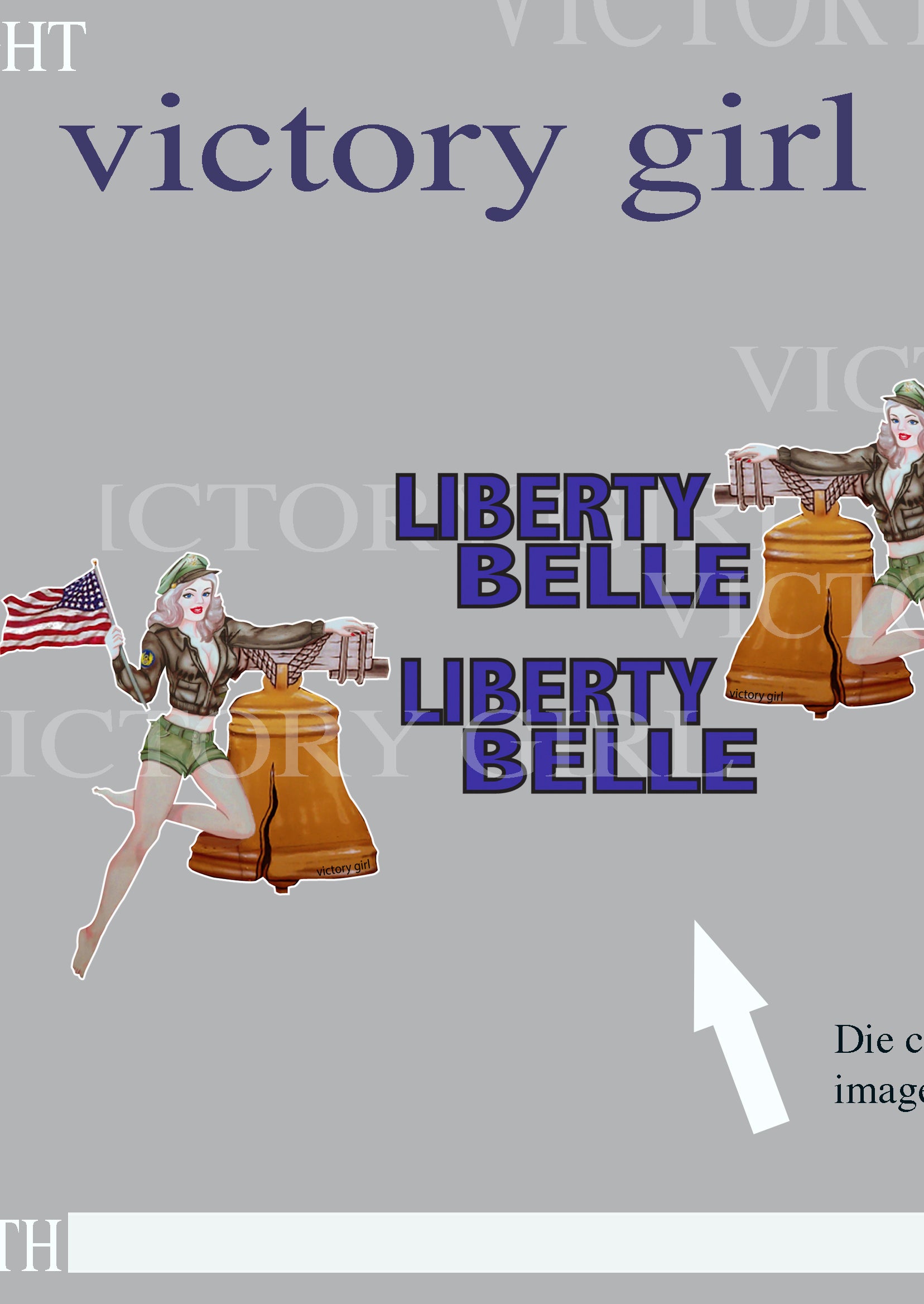 Liberty Belle Nose Art Vinyl Decal Sticker