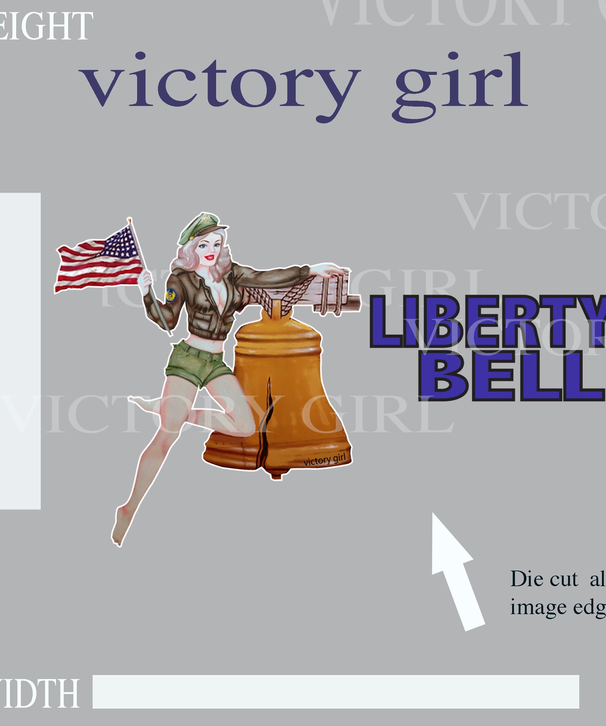 Liberty Belle Nose Art Vinyl Decal Sticker