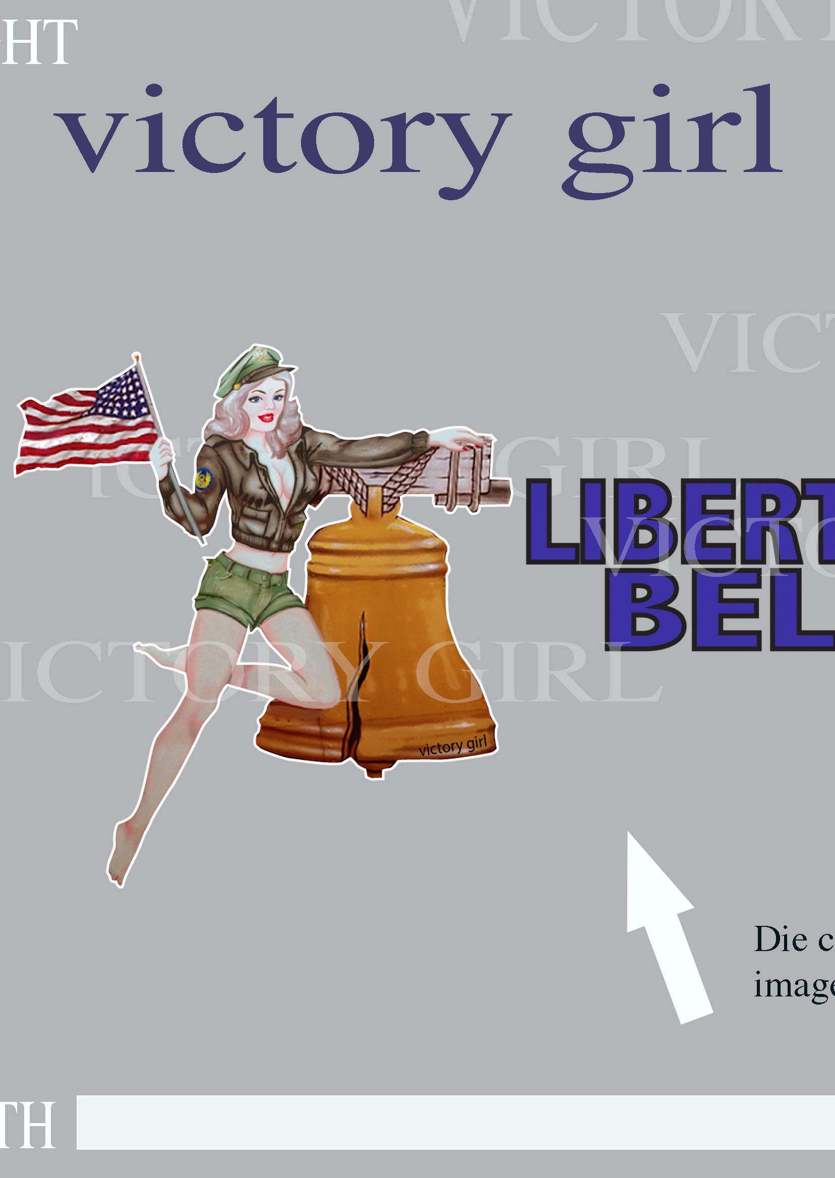 Liberty Belle Nose Art Vinyl Decal Sticker