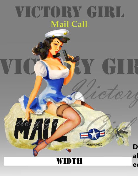 Mail Call Nose Art Vinyl Decal Sticker