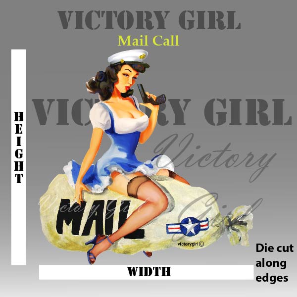 Mail Call Nose Art Vinyl Decal Sticker