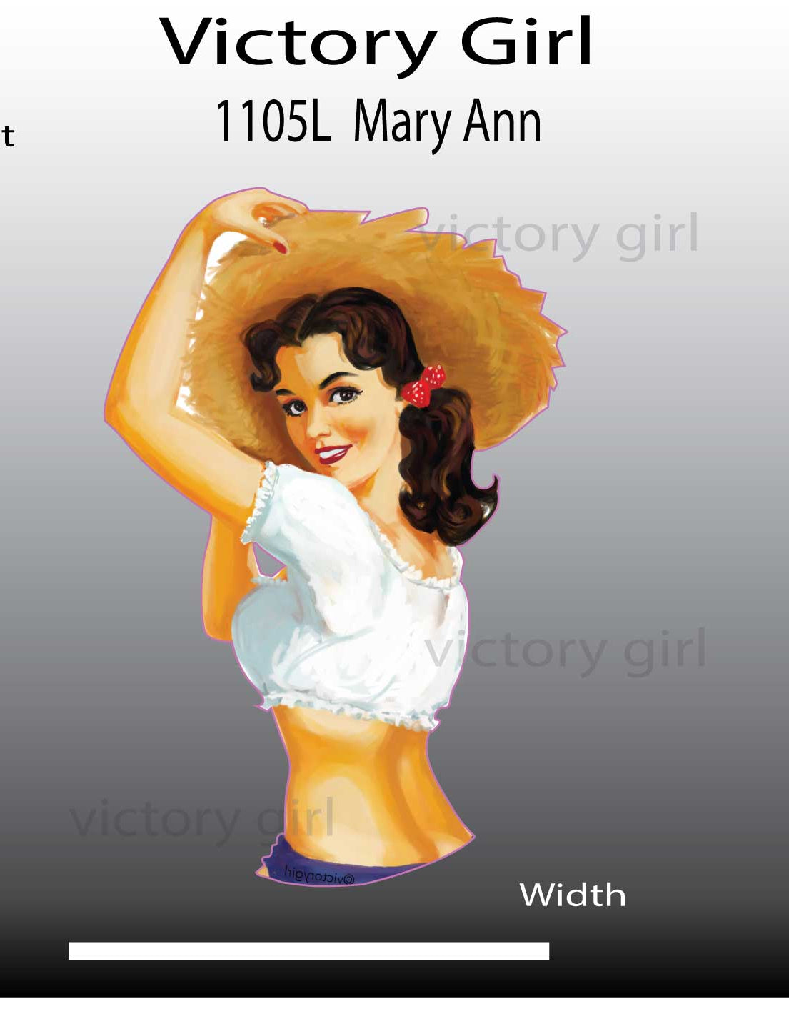 MaryAnn Nose Art Vinyl Decal Sticker