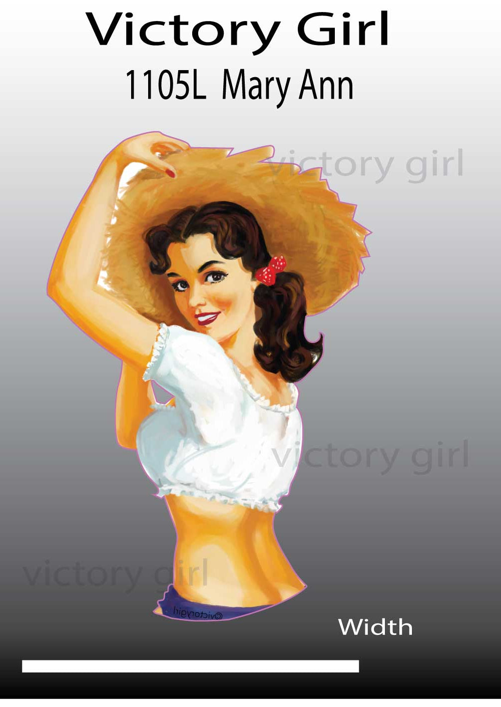 MaryAnn Nose Art Vinyl Decal Sticker