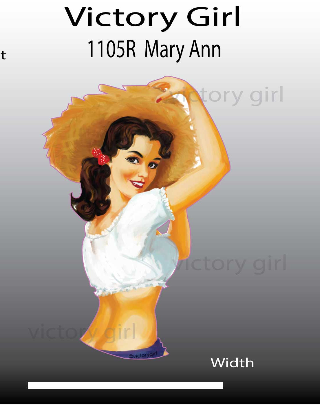 MaryAnn Nose Art Vinyl Decal Sticker