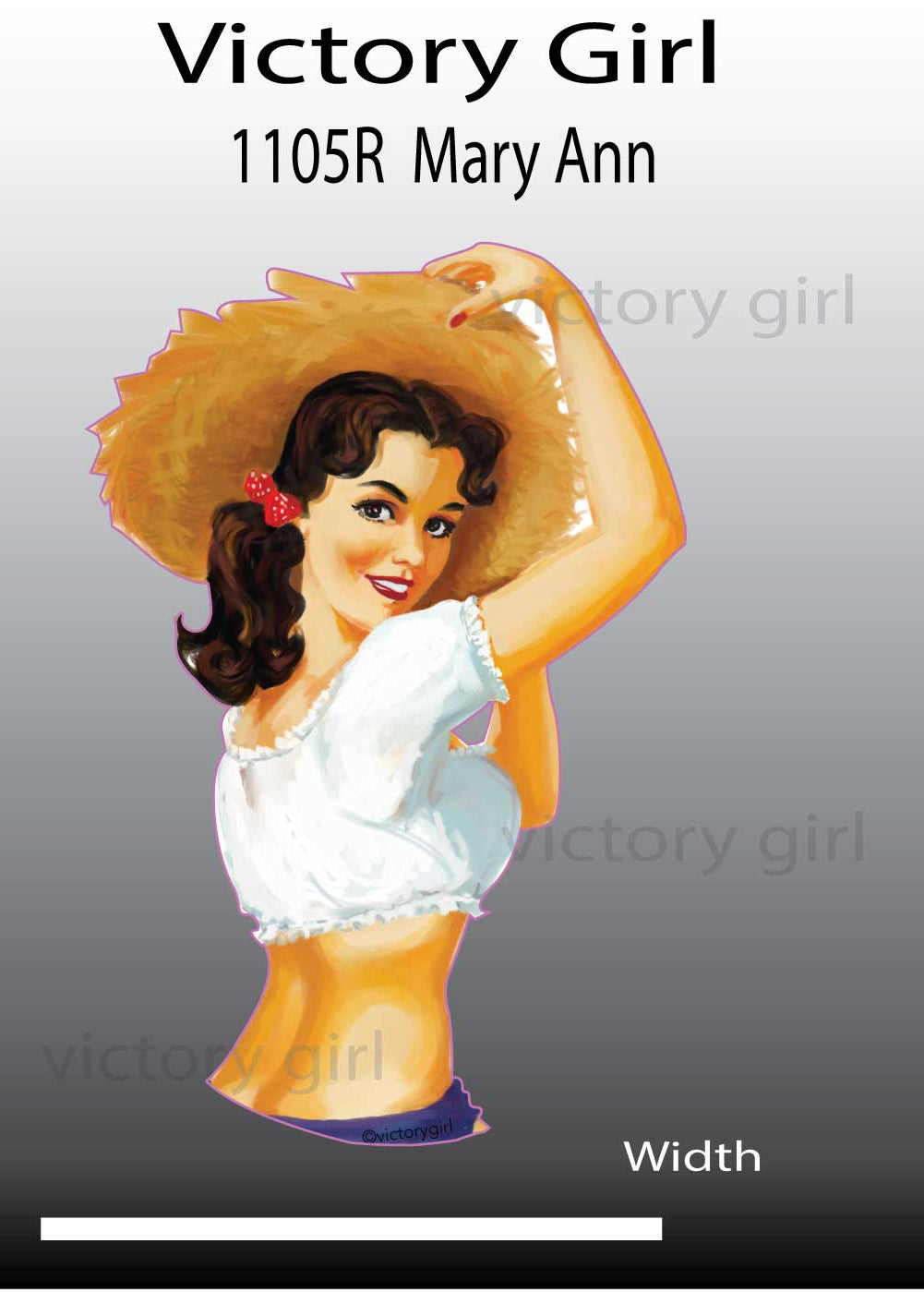 MaryAnn Nose Art Vinyl Decal Sticker