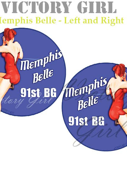 Memphis Belle -with Background Vinyl Decal Sticker