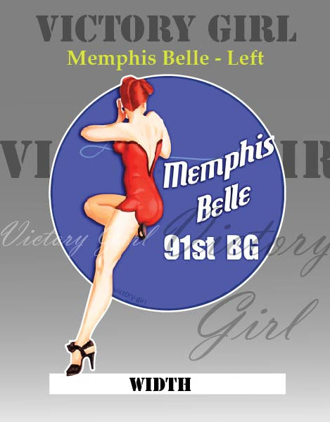 Memphis Belle -with Background Vinyl Decal Sticker