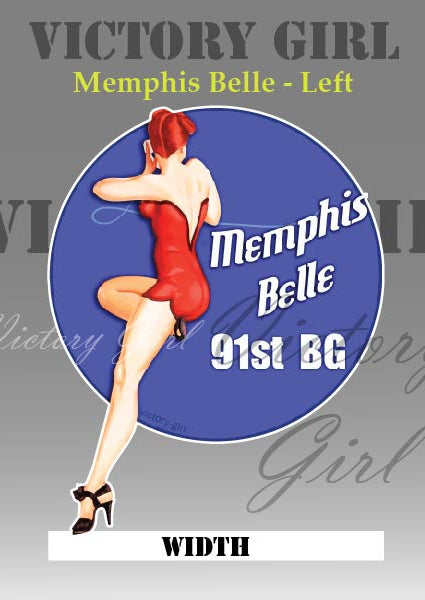 Memphis Belle -with Background Vinyl Decal Sticker