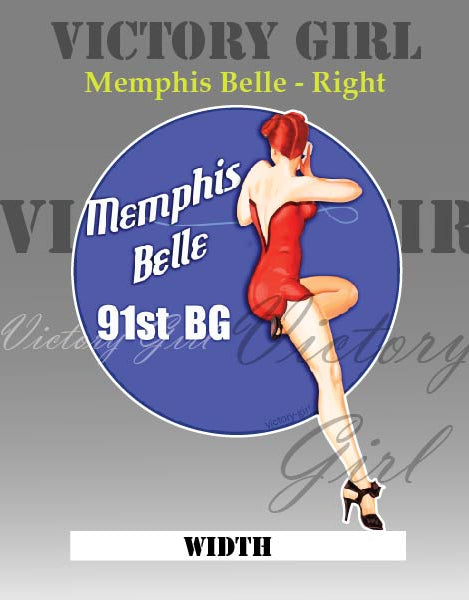 Memphis Belle -with Background Vinyl Decal Sticker