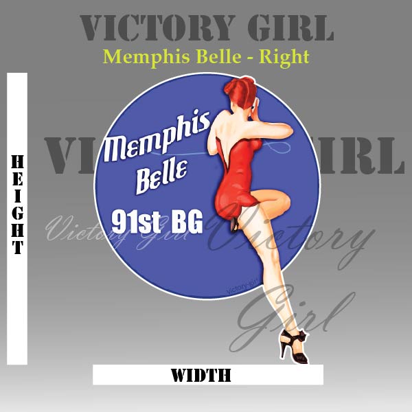 Memphis Belle -with Background Vinyl Decal Sticker