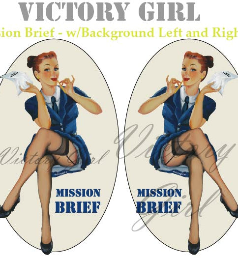 Mission Brief - with background Vinyl Decal Sticker