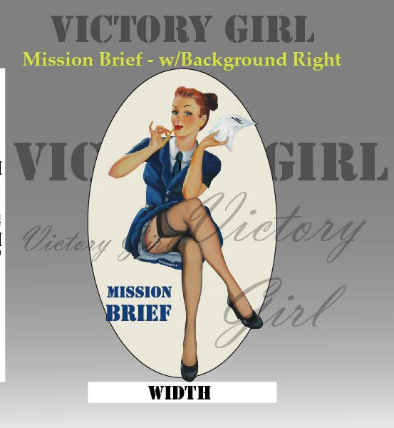 Mission Brief - with background Vinyl Decal Sticker
