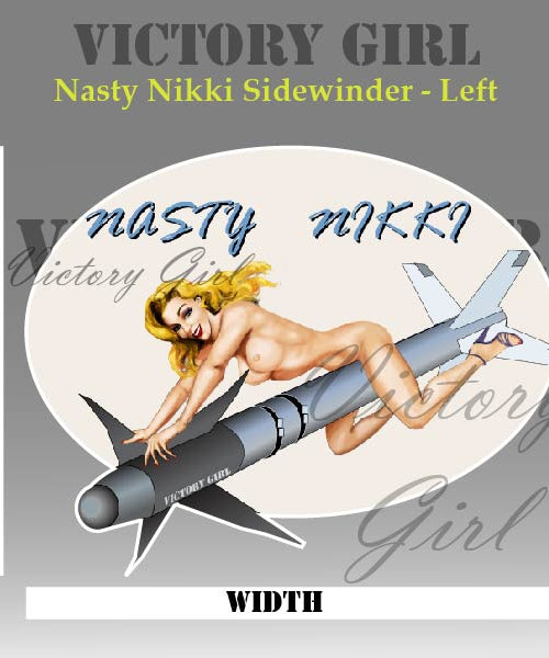 Nasty Nikki on Sidewinder Vinyl Decal Sticker