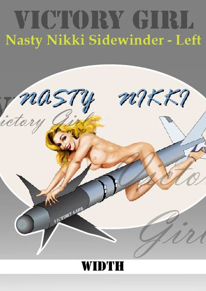 Nasty Nikki on Sidewinder Vinyl Decal Sticker