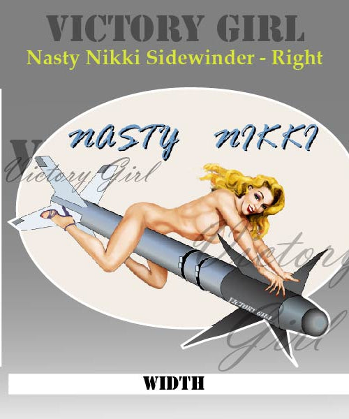 Nasty Nikki on Sidewinder Vinyl Decal Sticker