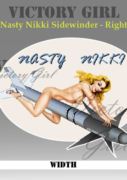 Nasty Nikki on Sidewinder Vinyl Decal Sticker