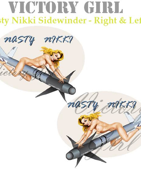 Nasty Nikki on Sidewinder Vinyl Decal Sticker